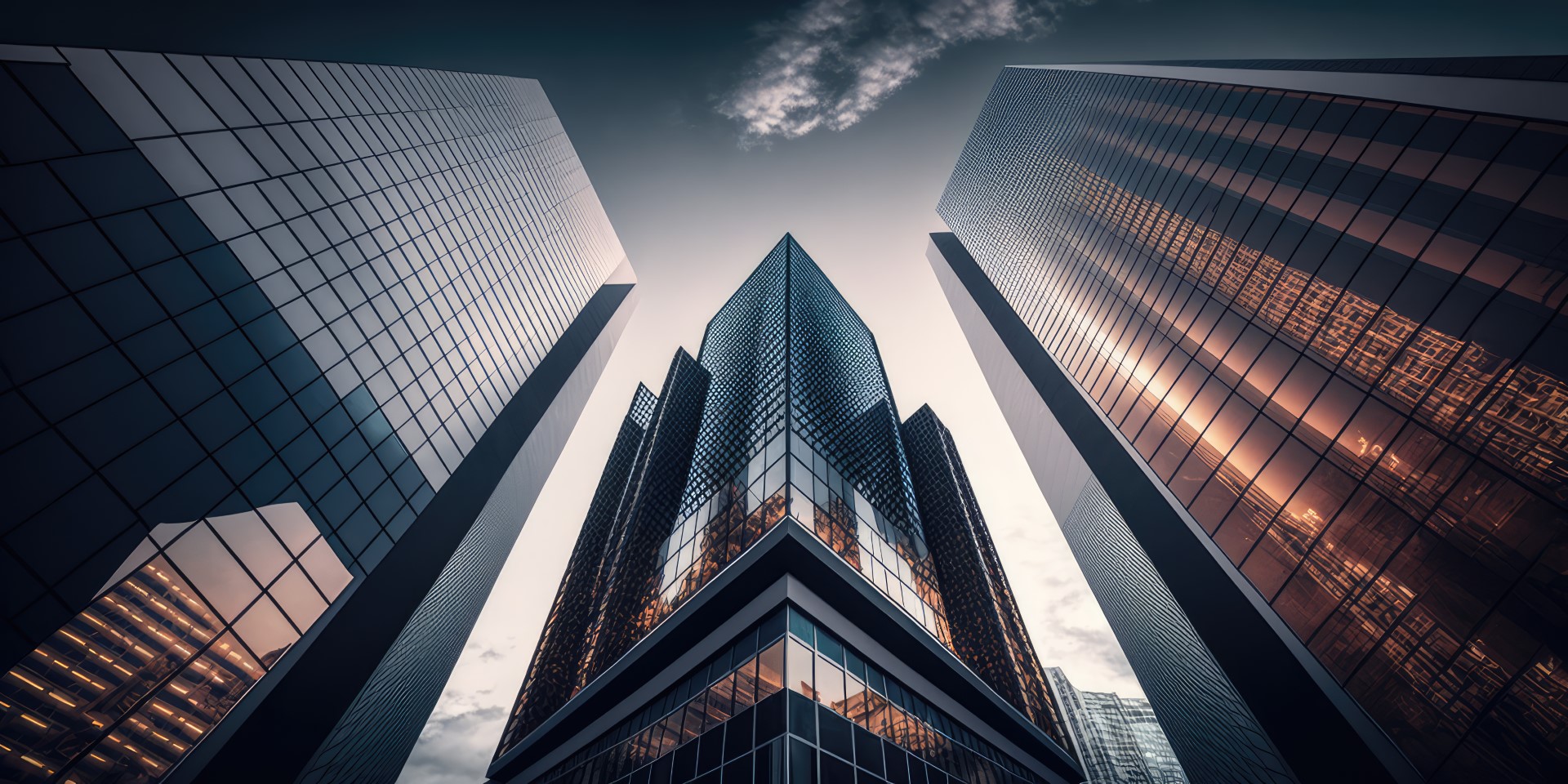 Abstract background of modern office building exterior in new business district